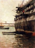 Tissot, James - The Hull Of A Battle Ship